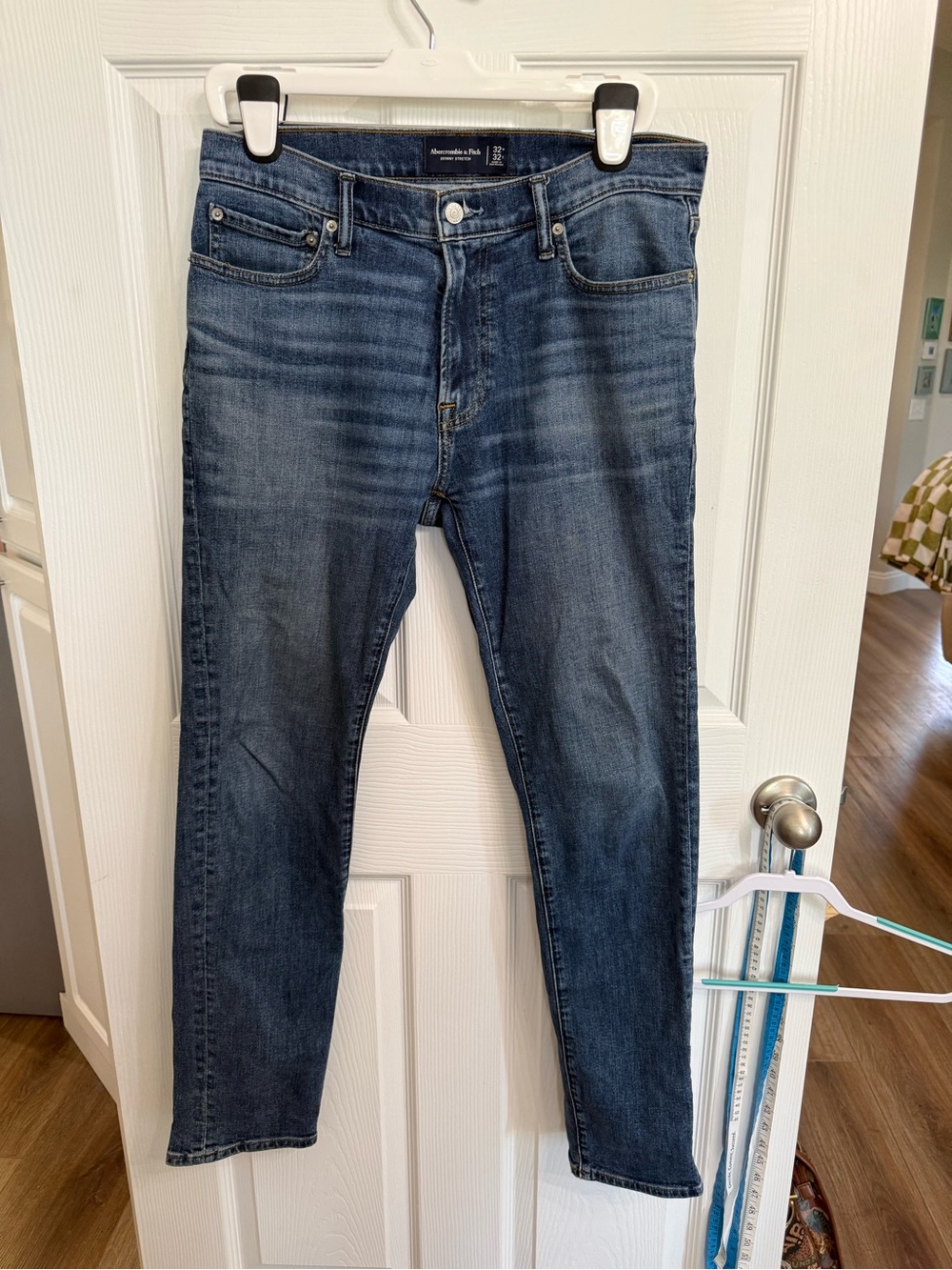Abercrombie & Fitch Skinny Stretch Jeans Medium Wash Y2K Indie Sleaze 32x32